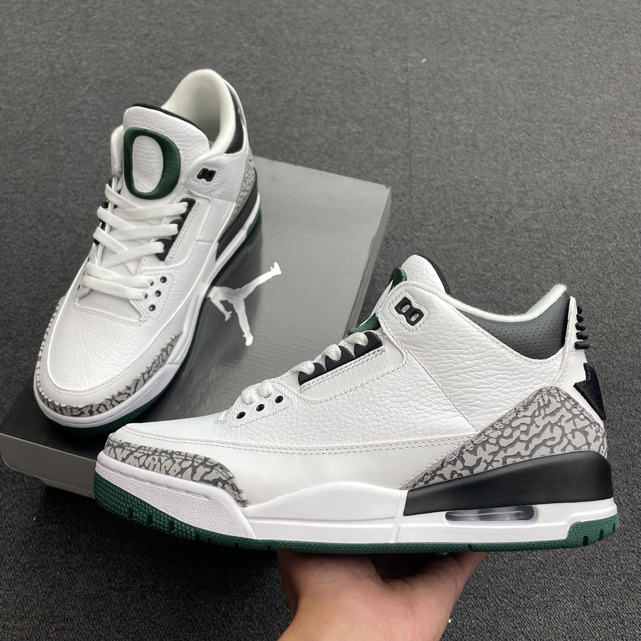 Air Jordan 3 Retro Oregon Ducks Pit Crew White H011 Mnjdls 594 282233 Y3 (12) - newkick.vip